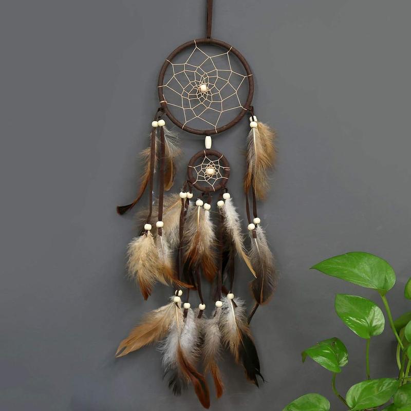 Feather Dream Catcher Handmade Native American Dream Catchers Bohe Wall Cotton Decor Decoration Hanging Wooden Ornament Hangable