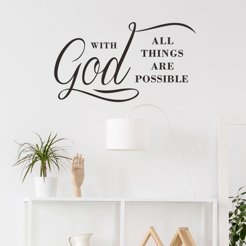 Slogan Pattern Wall Sticker, 1 Count Creative Waterproof Wall Decal, Decorative Sticker for Home Living Room & Bedroom & Kitchen