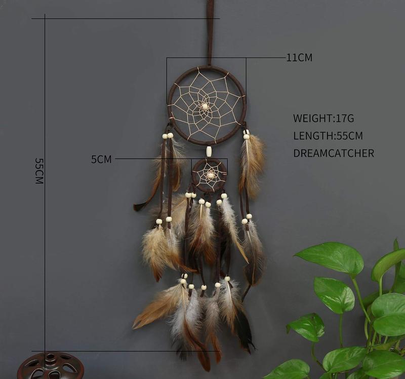 Feather Dream Catcher Handmade Native American Dream Catchers Bohe Wall Cotton Decor Decoration Hanging Wooden Ornament Hangable