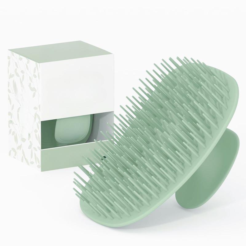 Scalp Massager Shampoo Brush,Scalp Scrubber for Dandruff Removal, Scalp Care Hair Brush Wet & Dry detangler for Men and Women.Suitable for Short Medium Hair(Green)