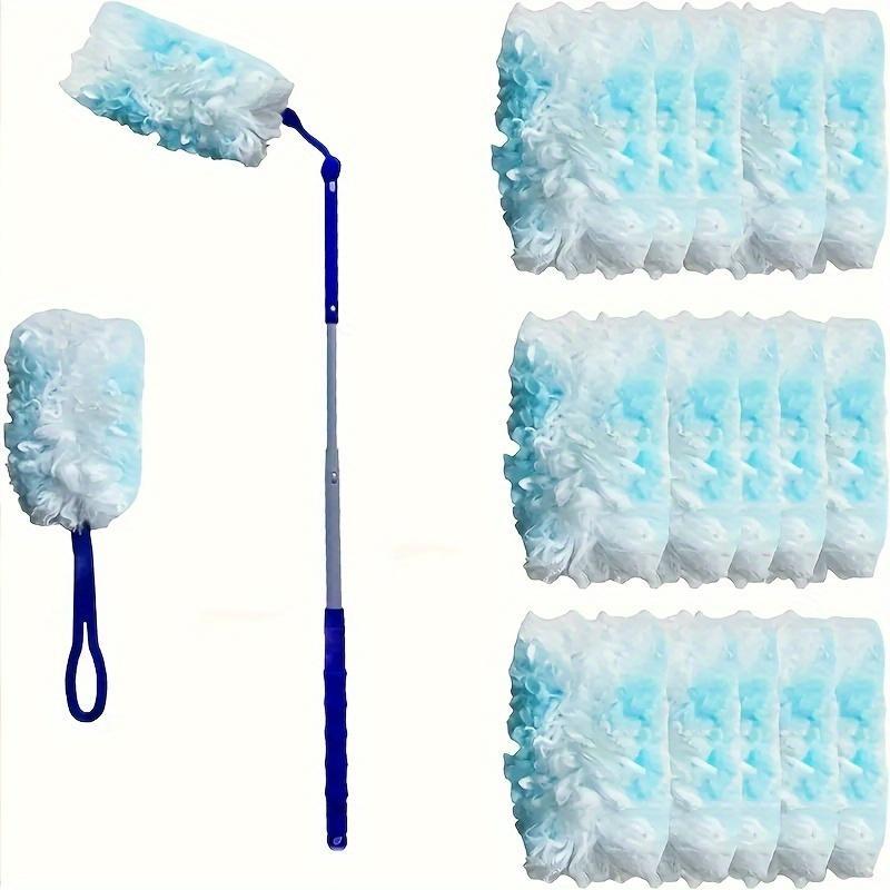 Disposable Cleaning Duster, 1 Count Throw Bar with 10pcs Disposable Replacement Cleaning Duster Head, Household Cleaning Tool for Home Office Dormitory Car Outdoor