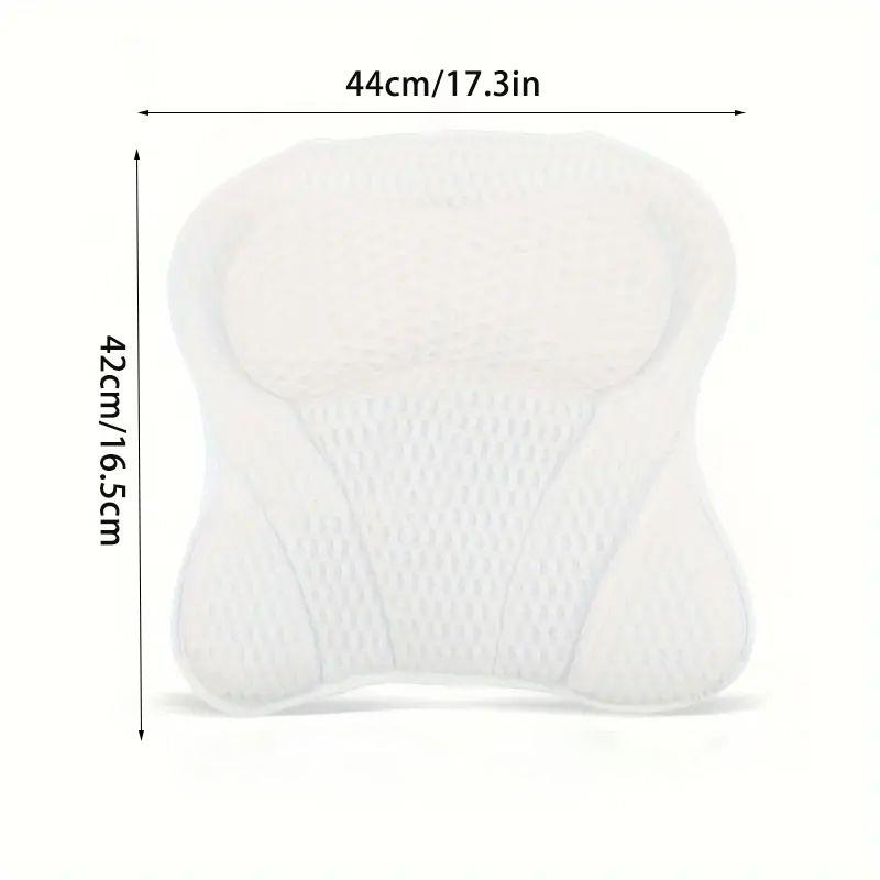 Soft Bathtub Pillow with 6 Suction Cups, 1 Count Head Neck Support Air Mesh Soft Tub Pillow, Headrest Cushion for Bathroom Tub