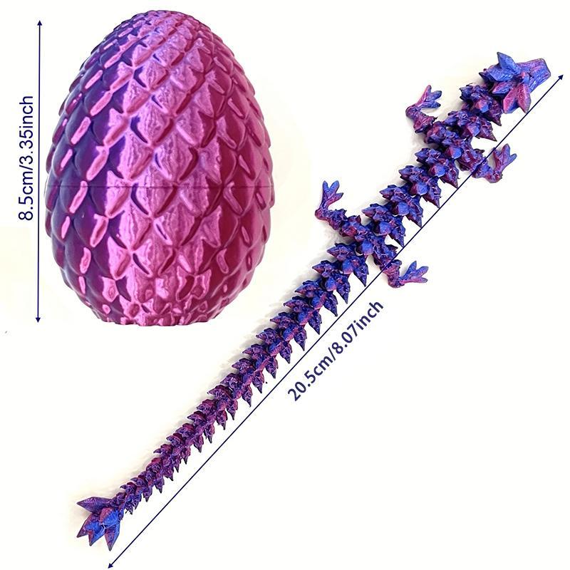 3D Dragon Egg Ornament, 1 Count Creative Laser Engraving Dinosaur with Egg Design Spring Toy, Desktop Decor for Home Office Dormitory Car School Decoration, Viral Hobby Lobby Ornaments