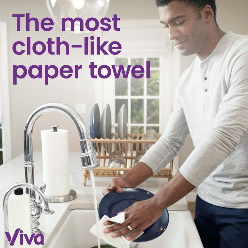 Viva Signature Cloth Paper Towels, 8 Triple Rolls