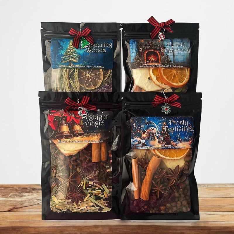 Holiday Simmer Pot Kits - Stovetop Potpourri - Simmering Potpourri - Christmas Simmer Pot - Autumn - Fall - Winter - Yule - Gift