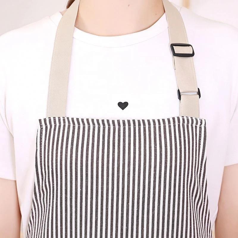 New Arrival Kitchen Custom Logo Adjustable Cooking Apron Chef Apron with 2 Pockets for Men and Women