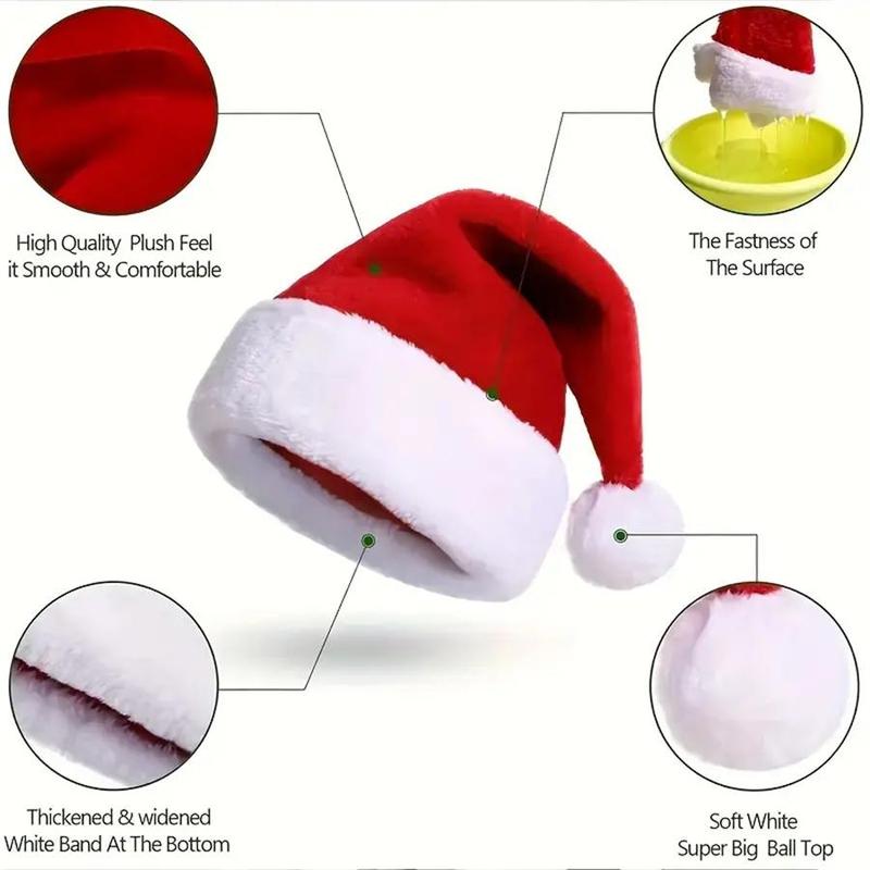 Santa Claus Hat, 1 Count Cute Christmas Party Hat, Fun Party Supplies for Christmas Party, Festive & Party Supplies