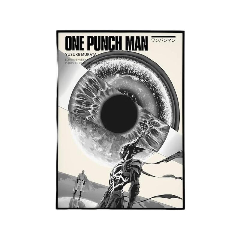 One Punch Man Poster V2 - Saitama vs Awakened Garou Print - Trendy Minimalist Retro Art - Anime Fan Gift Ornaments Decoration Ornaments Decoration