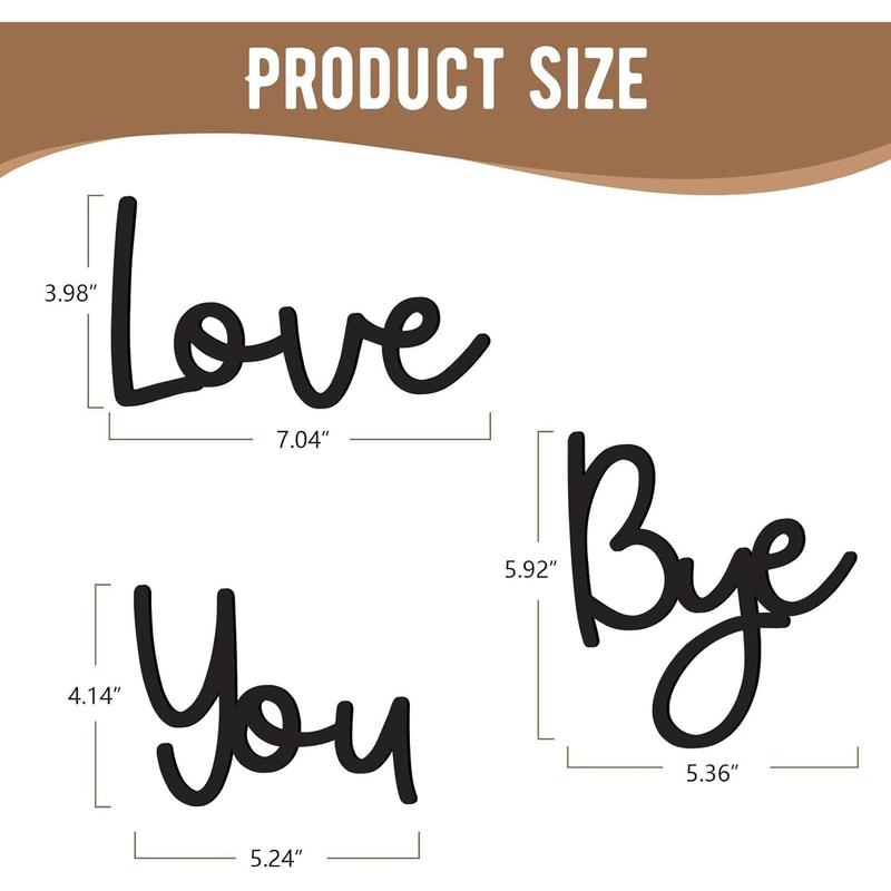 Love You Bye Wood Sign Home Decor Boho Decor Wall Decor Express Love and Warm for Your Family Lovers Wall Art Gift Hallway Entryway