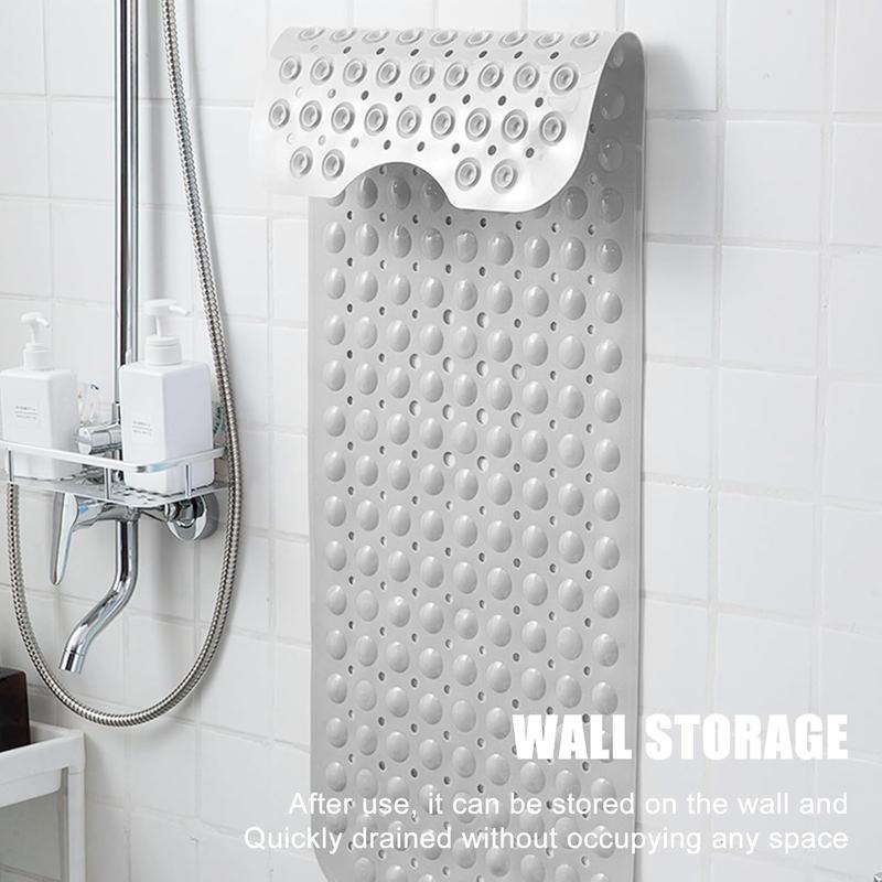 Anti slip extra long bathtub and shower mat 39