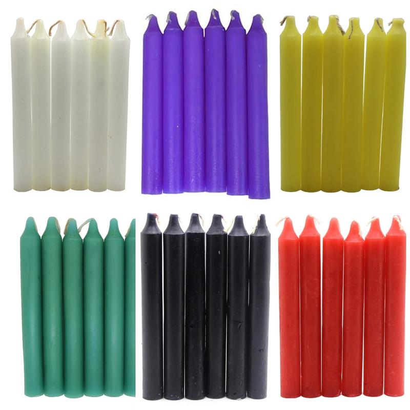 Unscented Assorted 6-Pack Decorative Candles for Home, Meditation, and Special Occasions 6