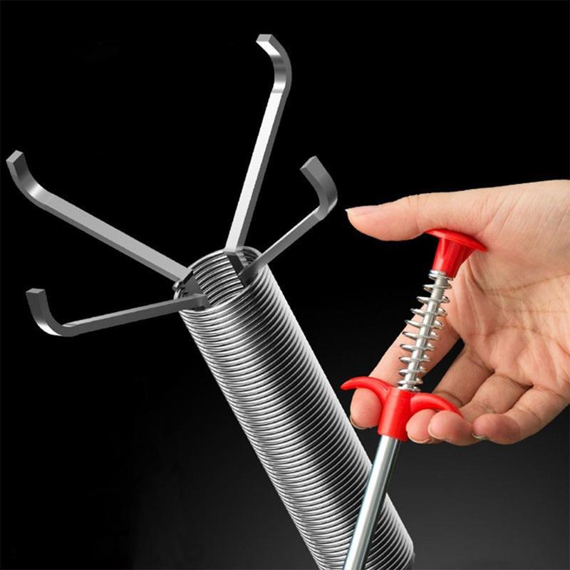 Multipurpose Drain Clog Remover Cleaning Tool, 1 Count Claw Pick Up Kitchen Pipe Dredge Tool, Bendable Hair Catcher For Bathroom