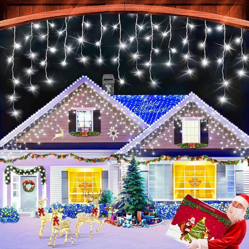 LED Curtain Light, 1 Count USB Powered LED String Light, 8 Modes Dimmable Remote & Timer Control String Fairy Holiday Light, Decorative Light for Party Xmas Indoor Decor