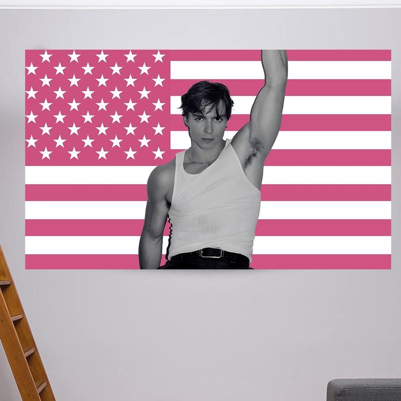 Nicholas Chavez Pink American Tapestry Flag  3x5ft Feet Funny Meme Tapestry DecorPrintLyle Menendez,Monsters，Rafe Cameron  PinkFlag