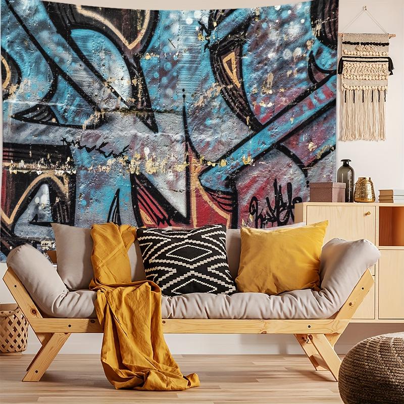 Christmas Gift - Tapestry - Graffiti Art Print Wall Hanging, Urban Street Style Decorative Tapestry for Living Room Bedroom Halloween gift