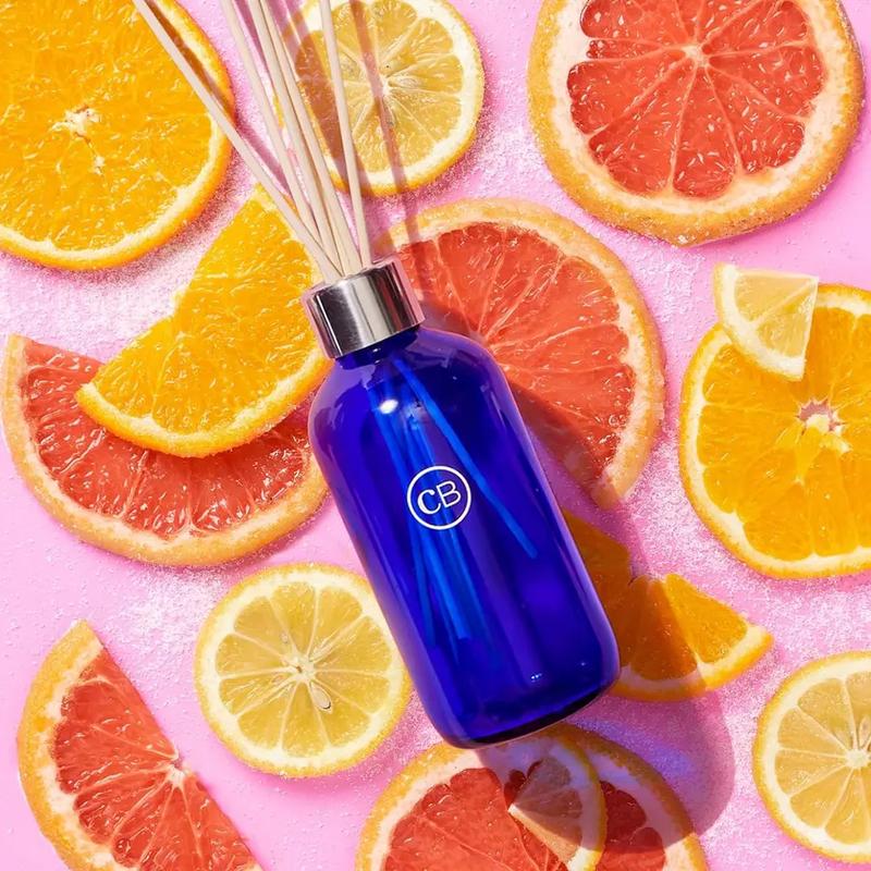 Capri Blue Volcano Scented Reed Oil Diffuser - Navy Blue Fragrance Fruit Tropical Aroma Scented Scent Perfume - 8 Fl Oz - Freshener