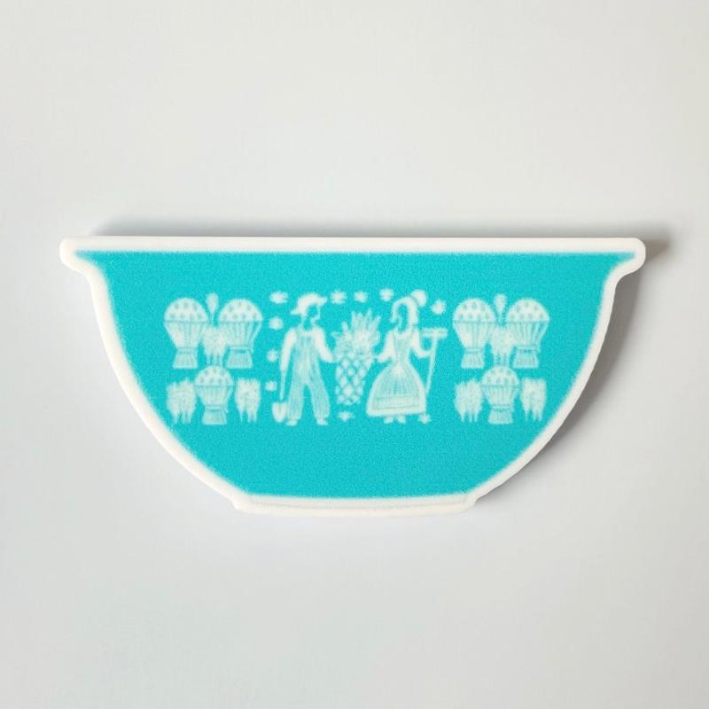 Pyrex Turquoise Butterprint Fridge Magnets, Amish Butterprint, Decorative Handmade Magnets for Retro Home or Office, Pyrex Gifts, Retro Kitchen