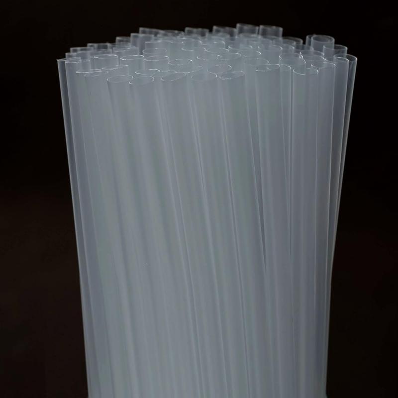 Clear Straws,200 Pcs Long Disposable Plastic Drinking Straws. (0.23''diameter and 10.2