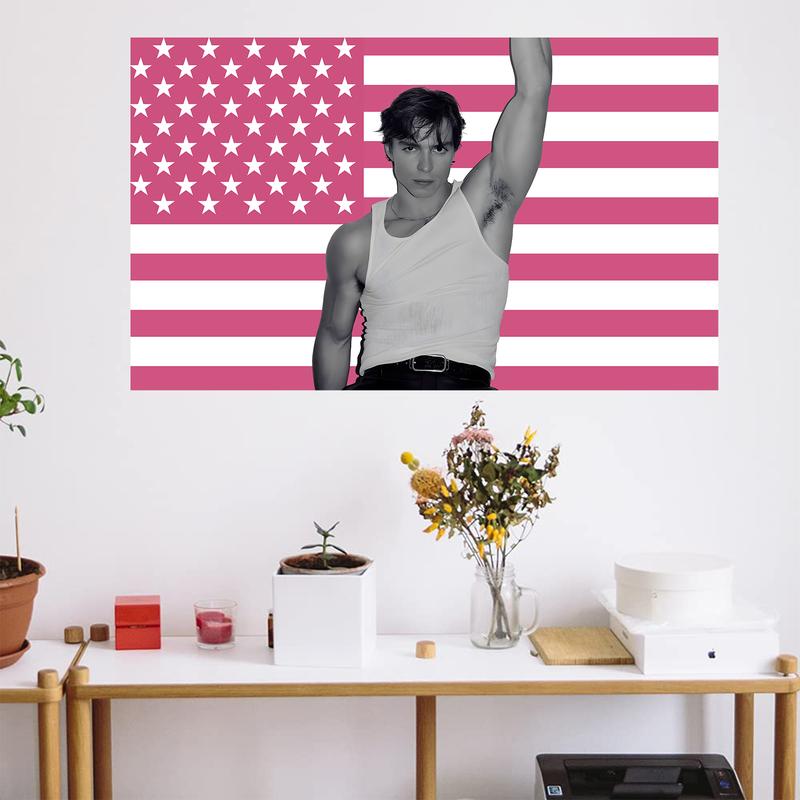 Nicholas Chavez Pink American Tapestry Flag  3x5ft Feet Funny Meme Tapestry DecorPrintLyle Menendez,Monsters，Rafe Cameron  PinkFlag