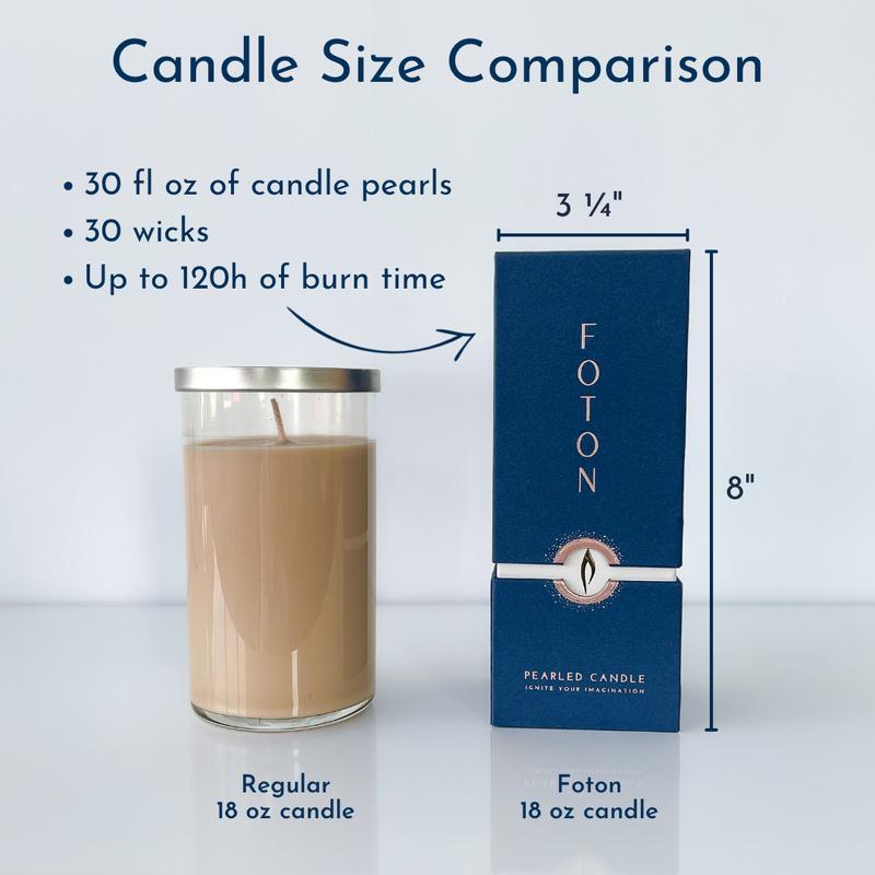 Foton Pearled Candle - Unscented Colored