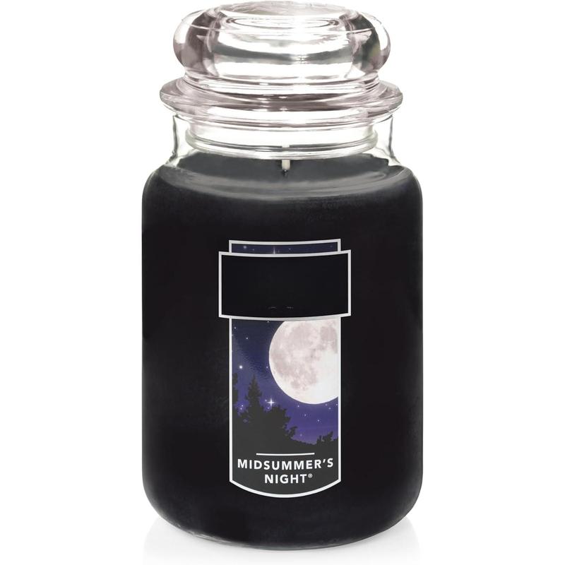 Candle MidSummer's Night Scented, Classic Large Single Wick Jar Candle, 22oz with Over 110 Hours of Burn Time, Ideal for Dinner Parties, Relaxing Saturdays, and Special Occasions