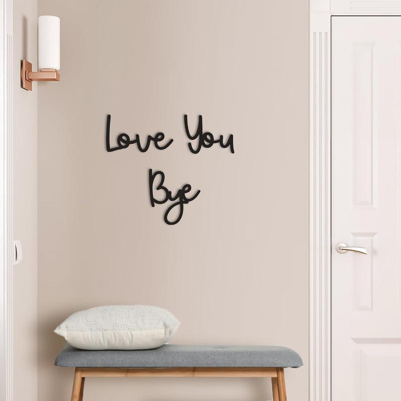 Love You Bye Wood Sign Home Decor Boho Decor Wall Decor Express Love and Warm for Your Family Lovers Wall Art Gift Hallway Entryway