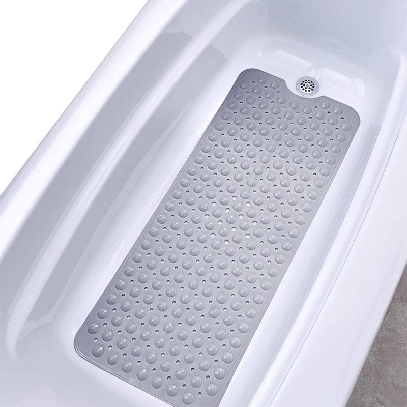 Anti slip extra long bathtub and shower mat 39