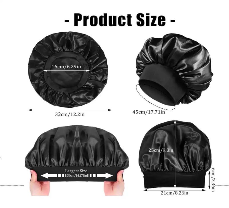 DARO Satin Bonnet Silk Like Bonnets for Sleeping Sleep Cap Hair Care Bonnet with Elastic Tie Band  Hair Night Cap Anime Bonnet Cosplay Shower Cap