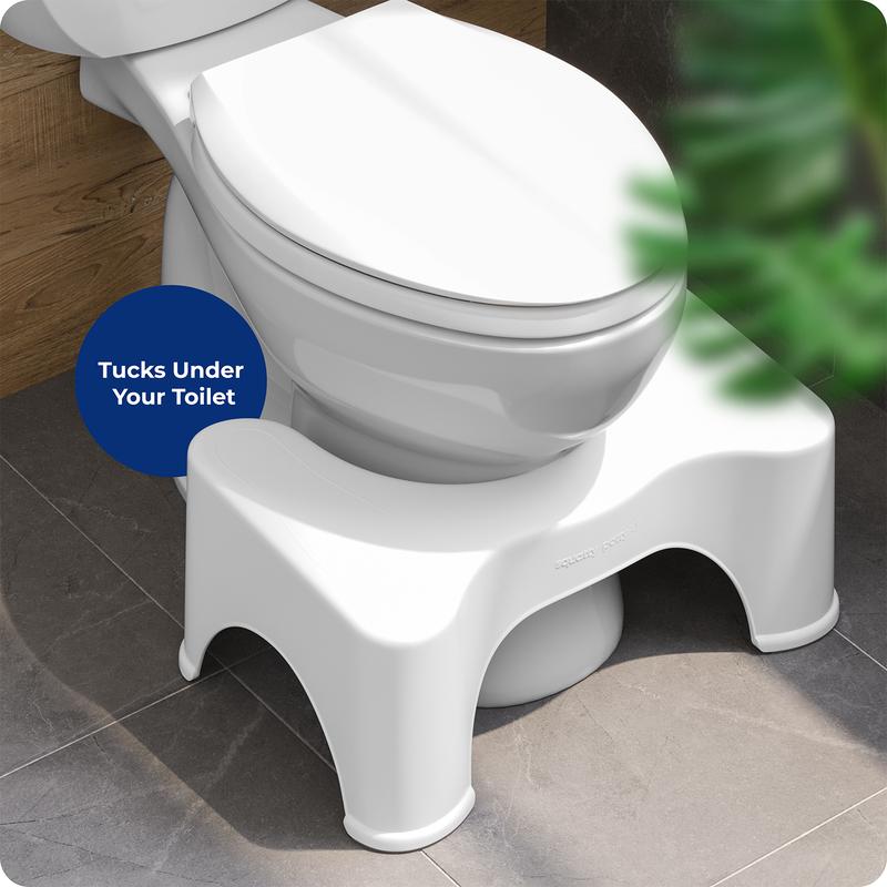 Squatty Potty - 9 Inch Original White Toilet Stool - Doctor Recommended - Relieves Bloating - Feel Lighter