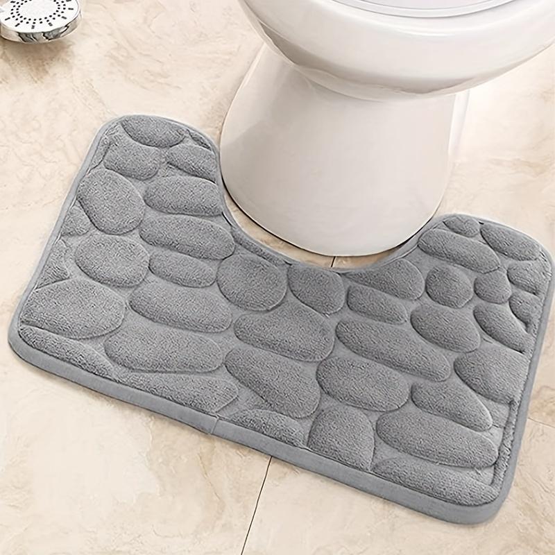 Pebble Pattern Bathroom Mat, Non-slip Soft Bath Mat, Water Absorbent Bathroom Rug, Bathroom Accessories