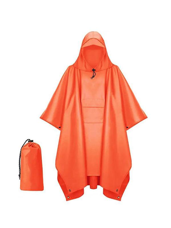 3 in 1 Outdoor Raincoat with Storage Bag, Waterproof Hooded Raincoat, Multifunctional Raincoat for Camping Hiking Climbing