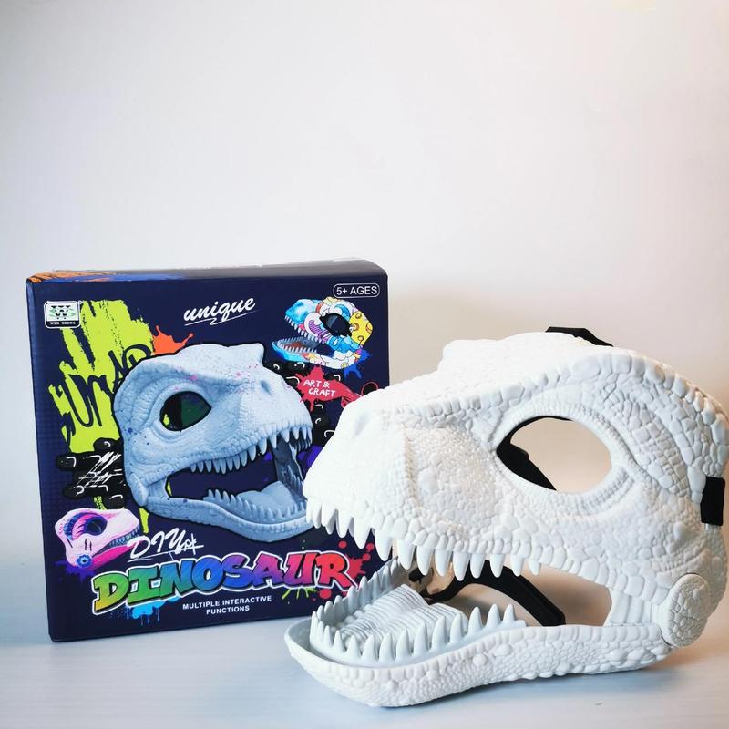 Dinosaur Mask Toy (1 Set), Creative DIY Graffiti Dinosaur Mask Toy, Creative Birthday and Holiday Gift Options