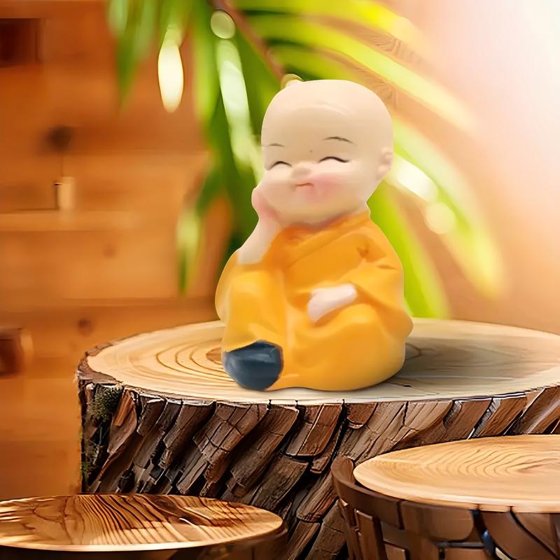 Live Mini Lucky Bamboo Wood Plant with Ceramic Tray, Buddha Statue for Indoor Outdoor Home Decor, Purifies Air brazilian lucky