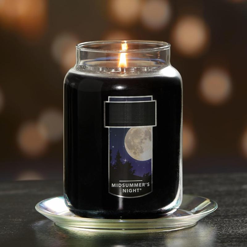 Candle MidSummer's Night Scented, Classic Large Single Wick Jar Candle, 22oz with Over 110 Hours of Burn Time, Ideal for Dinner Parties, Relaxing Saturdays, and Special Occasions