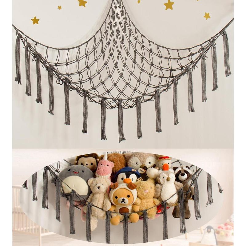 Stuffed Animals Storage Hammock Net Corner Large Adult Toy Hammock Hanging Organizers Storage Home Living Boys Room Decor Cute Funny Stuff Gifts Decorations