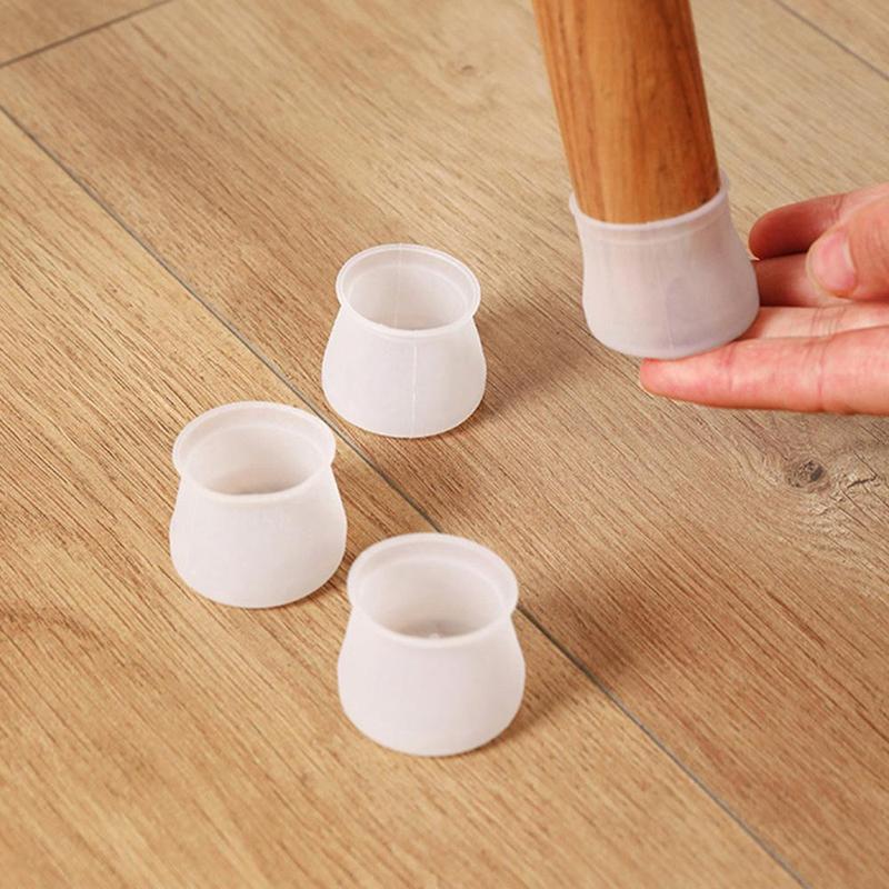 Silicone Chair Leg Cover, 24pcs set Non-slip Waterproof Chair Leg Cap, Thicken Wear Resistant Chair Leg Floor Cover for Home Kitchen Living Room Bedroom