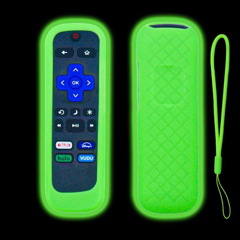 Glow In The Dark Silicone Remote Cover for Roku TV Remote Control, 1 Count Universal Sleeve Case for TCL, Hisense, Roku TV Streaming Stick 4K+, Fall Decor