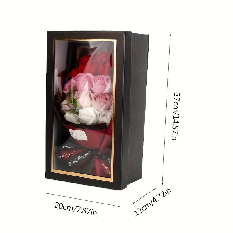 Artificial Rose Gift, 1 Box 18 Flowers Creative Birthday Gift, Gift Flower for Girlfriend, Party Gift, Festive & Party Supplies