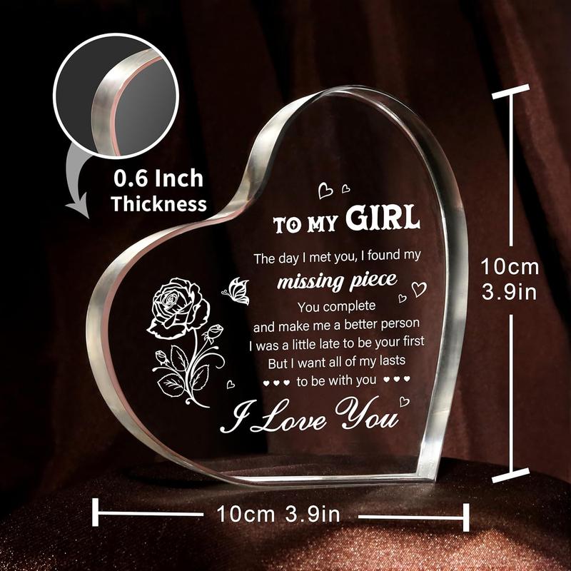 Gifts for Girlfriend, Girlfriend Christmas Gifts - I Love You Gifts for Her Acrylic Keepsake - Birthday Gifts for Girlfriend, Anniversary Valentine's Day Gifts for Her GF Gifts