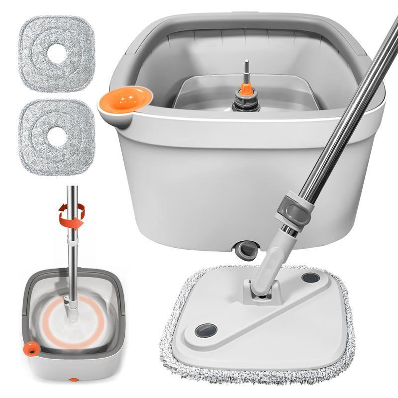 Rotary mops and buckets, including rotary mops, double-compartment mops and thick washable microfiber mops