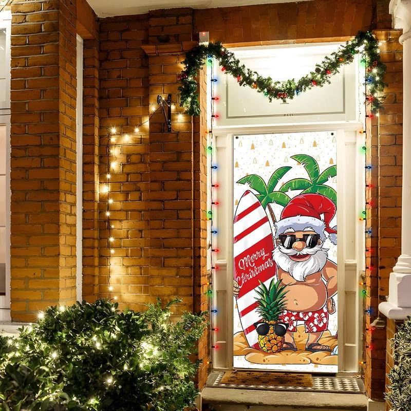 Cartoon Pattern Door Banner, 1 Count Merry Christmas Themed Door Hanging Banner, Festive & Party Supplies for Home Party Decoration