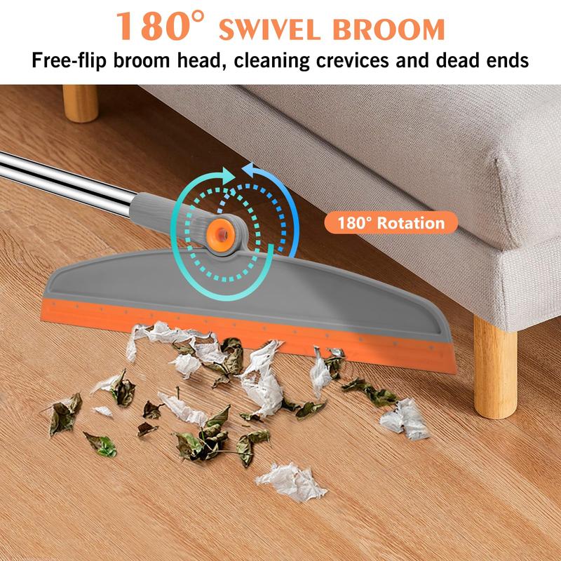 Wall Cleaner Triangle Mop with 82'' Long Handle - 4 Microfiber Chenille Duster Pads for Clean Walls, Ceiling, Windows, Floors