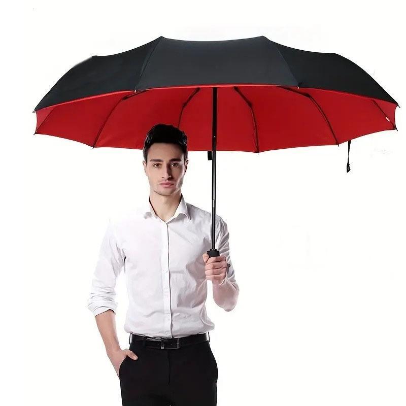 Portable  Rainproof Folding Umbrella, Travel Essentials Automatic Double Layer Large Sunscreen Umbrella, Simple Trendy Automatic Umbrellas, Foldable Rain & Sun Umbrella for Outdoor, Gift for Summer