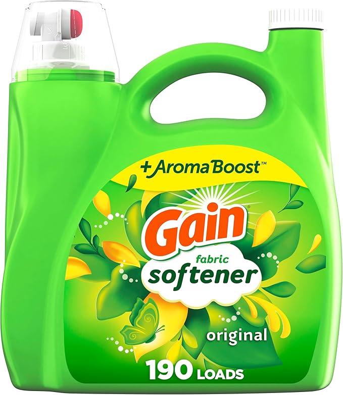 Fabric Softener, Original Scent, 140 fl oz, 190 Loads, HE Compatible, Packaging may vary