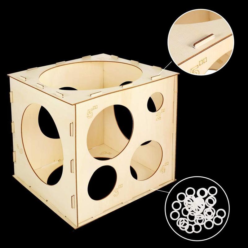 9 Sizes Collapsible  Balloon Sizer Cube Box for Balloon Decorations, Balloon Arches, Balloon Columns (2-10 Inch)