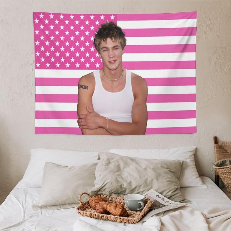 GHGDFSD Chad Star Michael Murray Tapestry National Flag Poster Dormitory Living Room Bedroom Interesting Tapestry Indoor And Outdoor Fashion