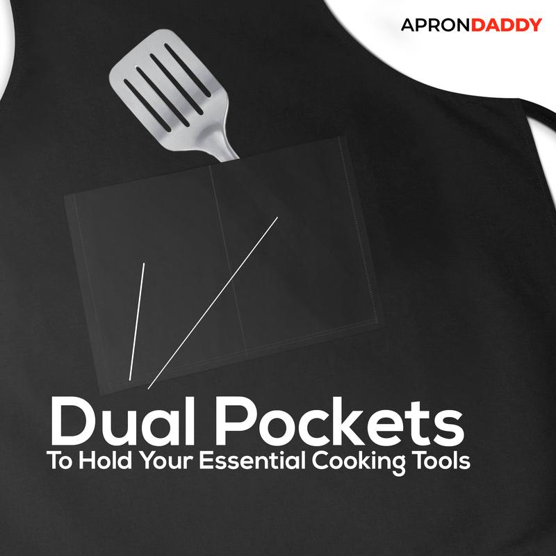 APRON DADDY Chef Apron - Dad The Man The Myth The Grill Master - Funny Dad Apron