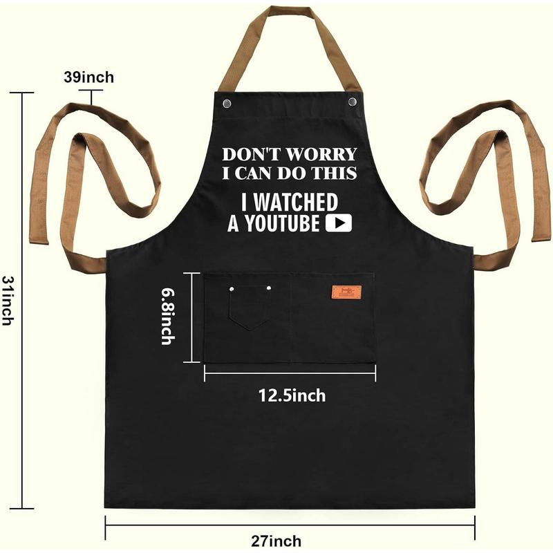 Birthday Gifts for Men, Gifts for Husband from Wife, Gifts for Boyfriend Dad, Grilling Aprons with Adjustable  Strap, Chef Cooking Apron Gifts for Father's Day, Gifts for Women Mom, Christmas