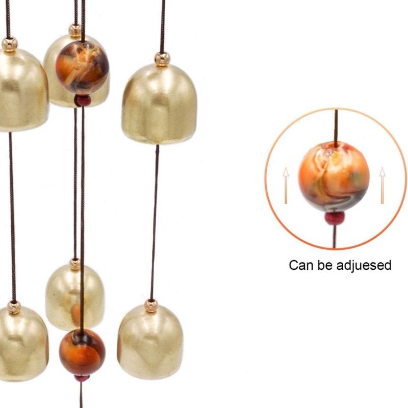 Lucky Wind Chimes Feng Shui Bell for Good Luck Home Garden Patio Hanging Decoration Gift (6 Bells)