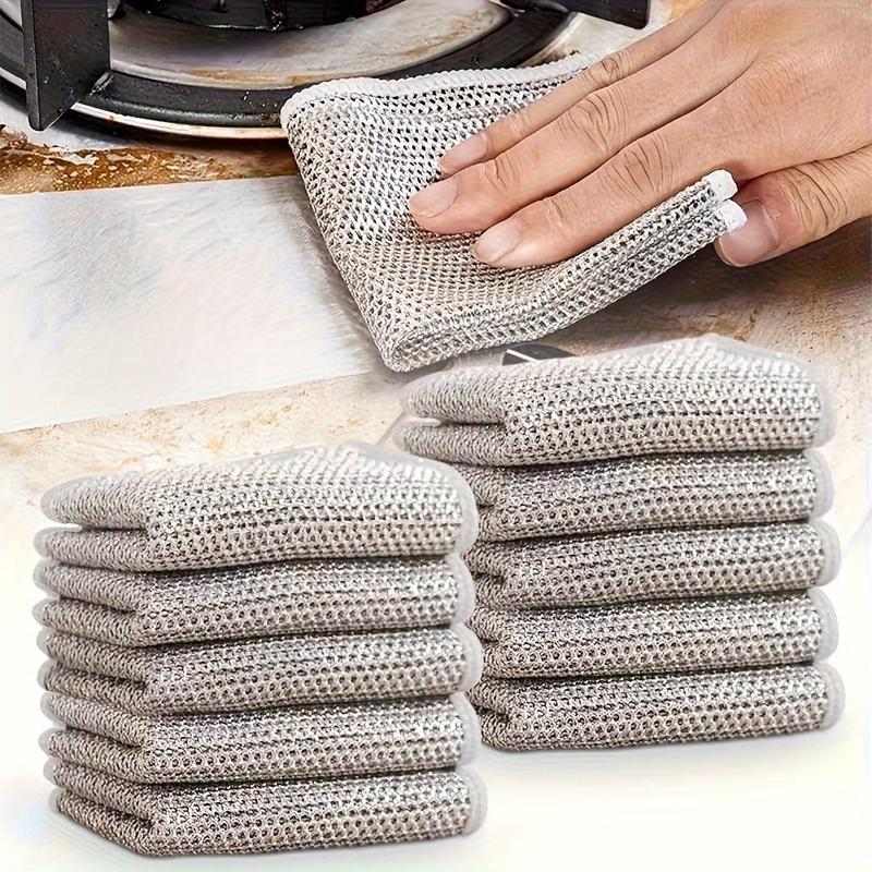 Stainless Steel Dishwashing Sponge, Reusable Durable Dishwashing Sponge, Household Kitchen Cleaning Sponge, Kitchen Cleaning Tool